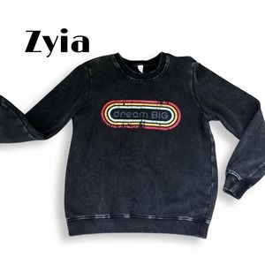 Zyia Distressed “Dream Big” Sweatshirt. Size XS